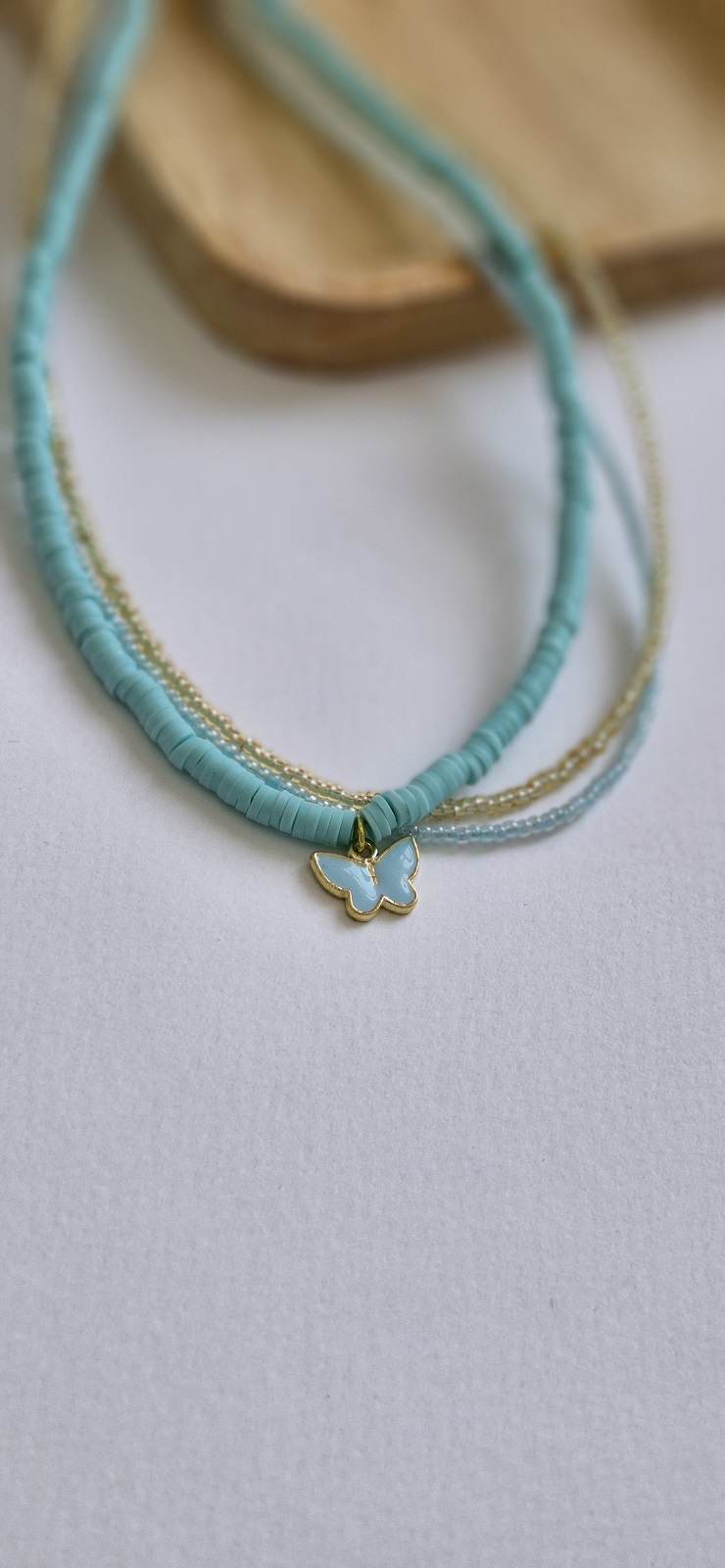 گردنبند فیمو پروانه آبی